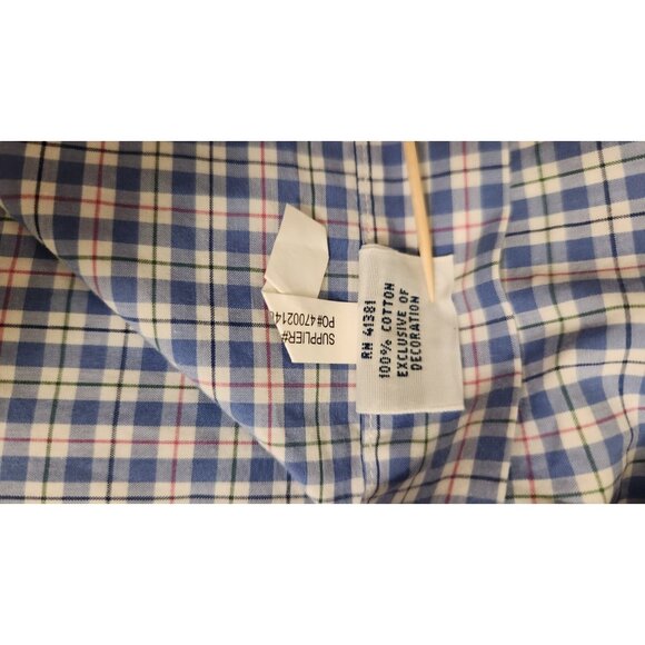 Ralph Lauren Button Up Shirt White Blue Black Red Green Check Mens Small EUC - Picture 13 of 13